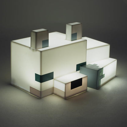 Paladone Minecraft Arctic Fox 3D Night Light, Officially Licensed Cute Lamp, Gift for Boys & Girls, Gaming Room Accessories and Bedroom Décor, Battery Powered