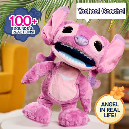 Just Play Disney Stitch Ultimate Angel Interactive 43 cm Plush Toy, 100+ Sounds & Reactions, Moves Like a Real-Life Angel, Toy for Fans, Girls, Kids, 3 and Up
