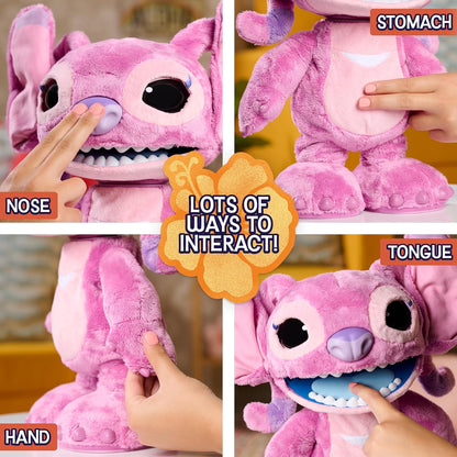 Disney Stitch Ultimate Angel Interactive 17" Plush Toy, 100+ Sounds & Reactions, Moves Like a Real-Life Angel, Toy for Fans, Girls, Kids, 3 and Up by Just Play