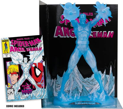 McFarlane Marvel Iceman 1:6th Scale Collectible with Scene (Marvel Tales #229) Red Platinum Edition Toys