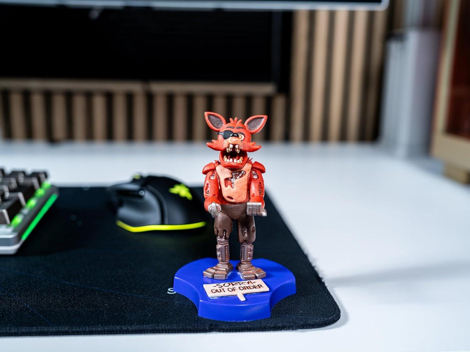 Cableguys Minis Five Nights at Freddy's Foxy Phone Stand & Earbuds Holder - Novelty Phone Stand for Desk Decor and Bedside Accessories, In Ear Headphone Holder for Smartphone & Small Devices