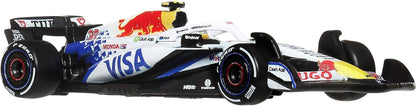 Hot Wheels 1:64 Scale Premium Die-Cast Formula 1 Collectible Toy Race Car with Real Riders Tires & Metal/Metal Body & Chassis (Styles May Vary