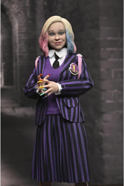 NECA Wednesday Addams & Enid Sinclair Nevermore Uniform Version 2 Clothed Action Figuren, 20 cm