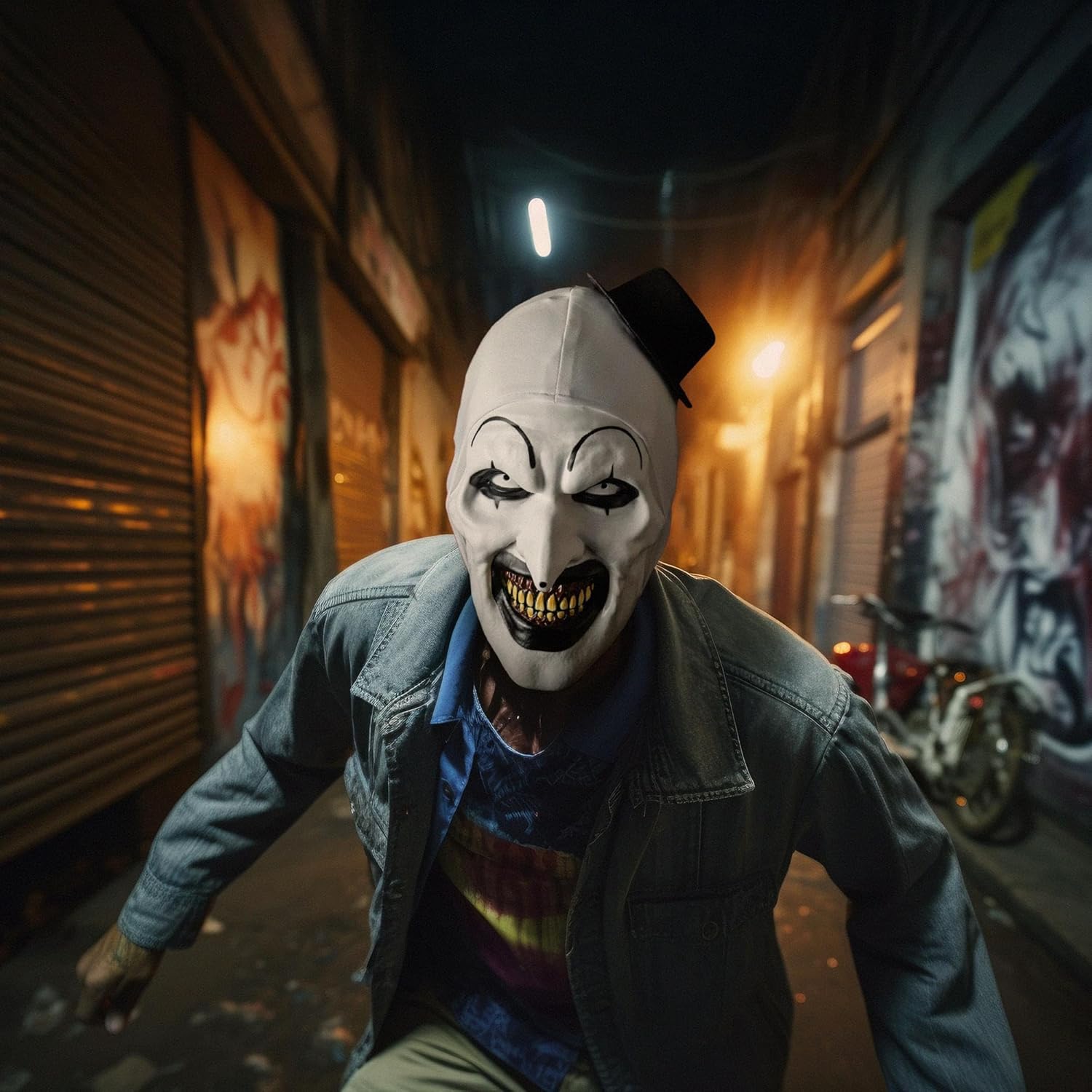 Trick Or Treat Studios Terrifier 2 Art The Clown Deluxe Injection Mask, Multi-Colour