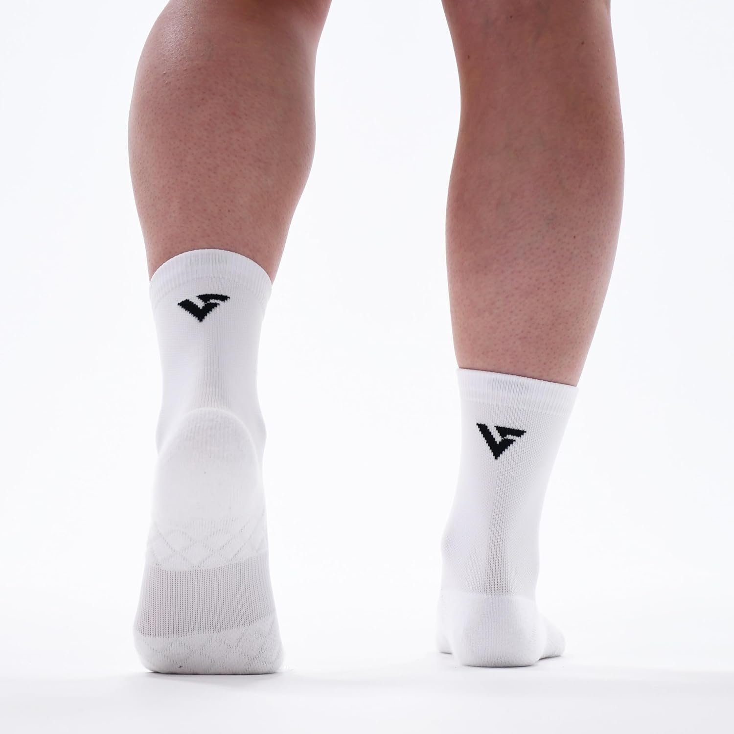 Velocity Performance Crew Socks, Pack of 2 Pairs, Cushioned, Running Athletic Training Socks, Seamless Toe, Odour Control, Breathable Mesh and Supportive Fit