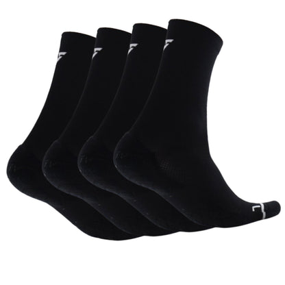 Velocity Performance Crew Socks, Pack of 2 Pairs, Cushioned, Running Athletic Training Socks, Seamless Toe, Odour Control, Breathable Mesh and Supportive Fit