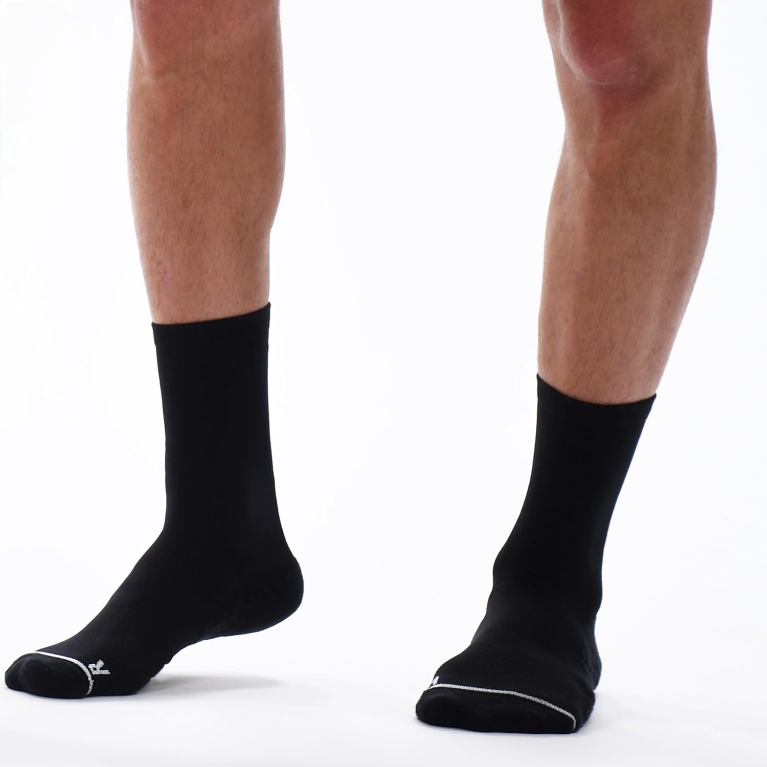 Velocity Performance Crew Socks, Pack of 2 Pairs, Cushioned, Running Athletic Training Socks, Seamless Toe, Odour Control, Breathable Mesh and Supportive Fit