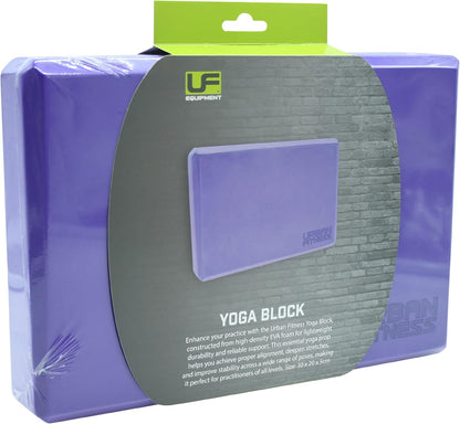 Yoga Block, High Density EVA Foam Support for Balance, Stretching and Stability, Non Slip Pilates Brick Lightweight for Home Gym Practice, Purple, 30 x 20 x 5 cm