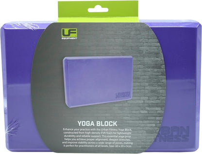 Yoga Block, High Density EVA Foam Support for Balance, Stretching and Stability, Non Slip Pilates Brick Lightweight for Home Gym Practice, Purple, 30 x 20 x 5 cm