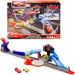 Mattel Disney and Pixar Cars Playset & Toy Car, Tongue-Out Lightning McQueen & Crushed Car, Piston Cup Stunting Speedway Track Set Includes, JHL42