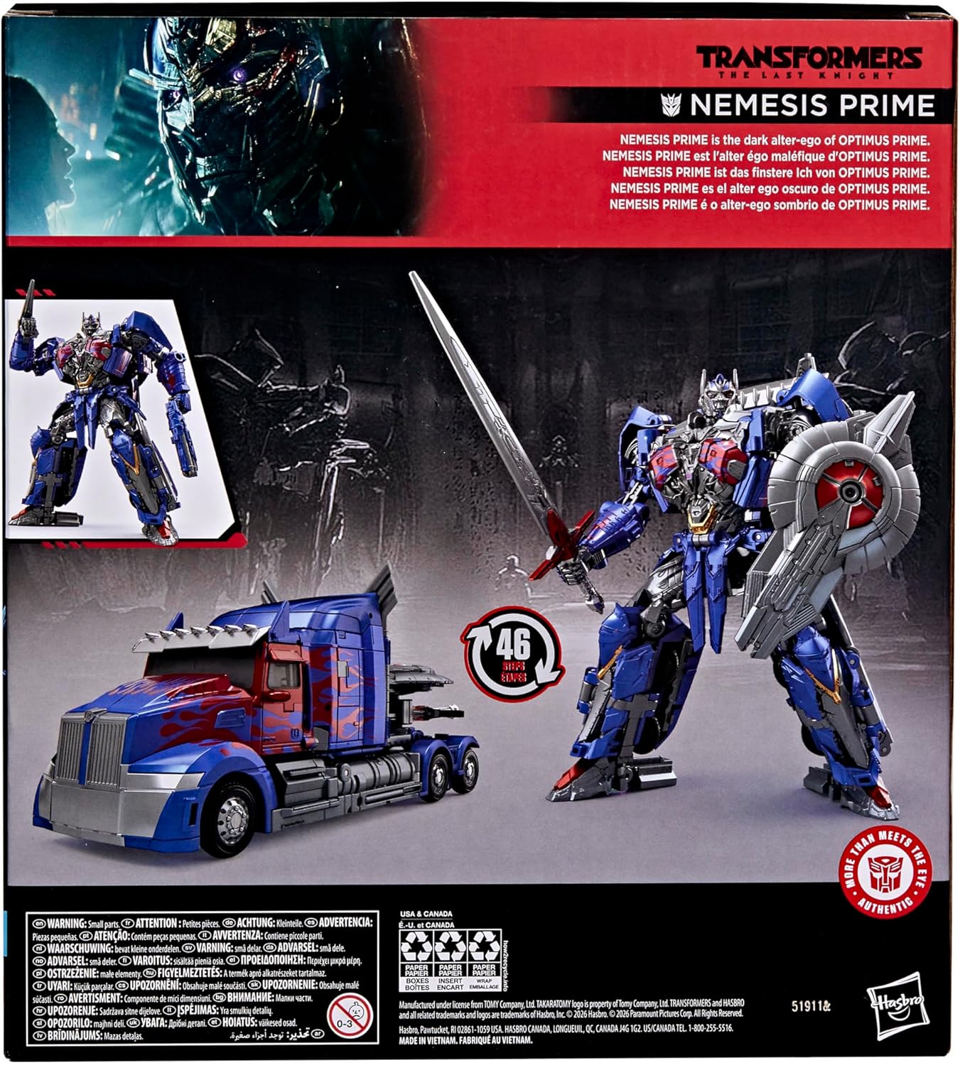 Transformers Studio Series The Last Knight Leader Class Nemesis Prime Action Figure