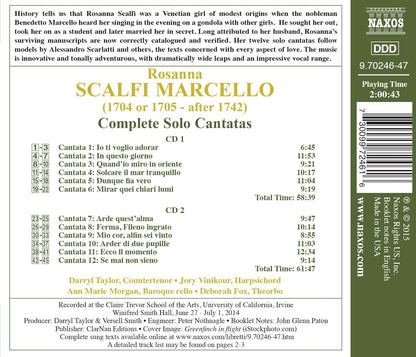 Rosanna Scalfi Marcello: Complete Solo Cantatas