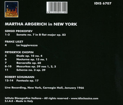 Martha Argerich in New York