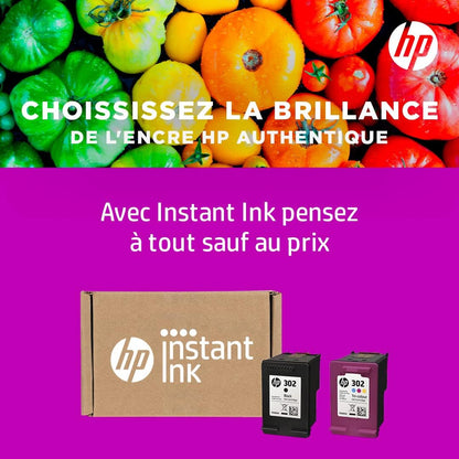 HP 302 F6U65AE, Cartucho de Tinta Original Tricolor, Compatible con impresoras de inyección de tinta HP DeskJet 1110,2130,3630; ENVY 4520; OfficeJet 3830,4650,5220,5230