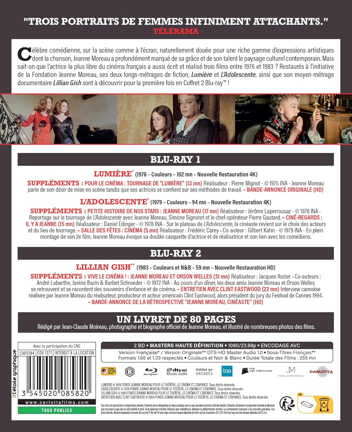 Jeanne Moreau Cineaste+Livret/Blu-Ray