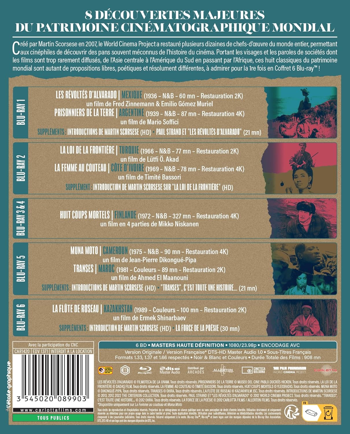 World cinema project - coffret 8 films
