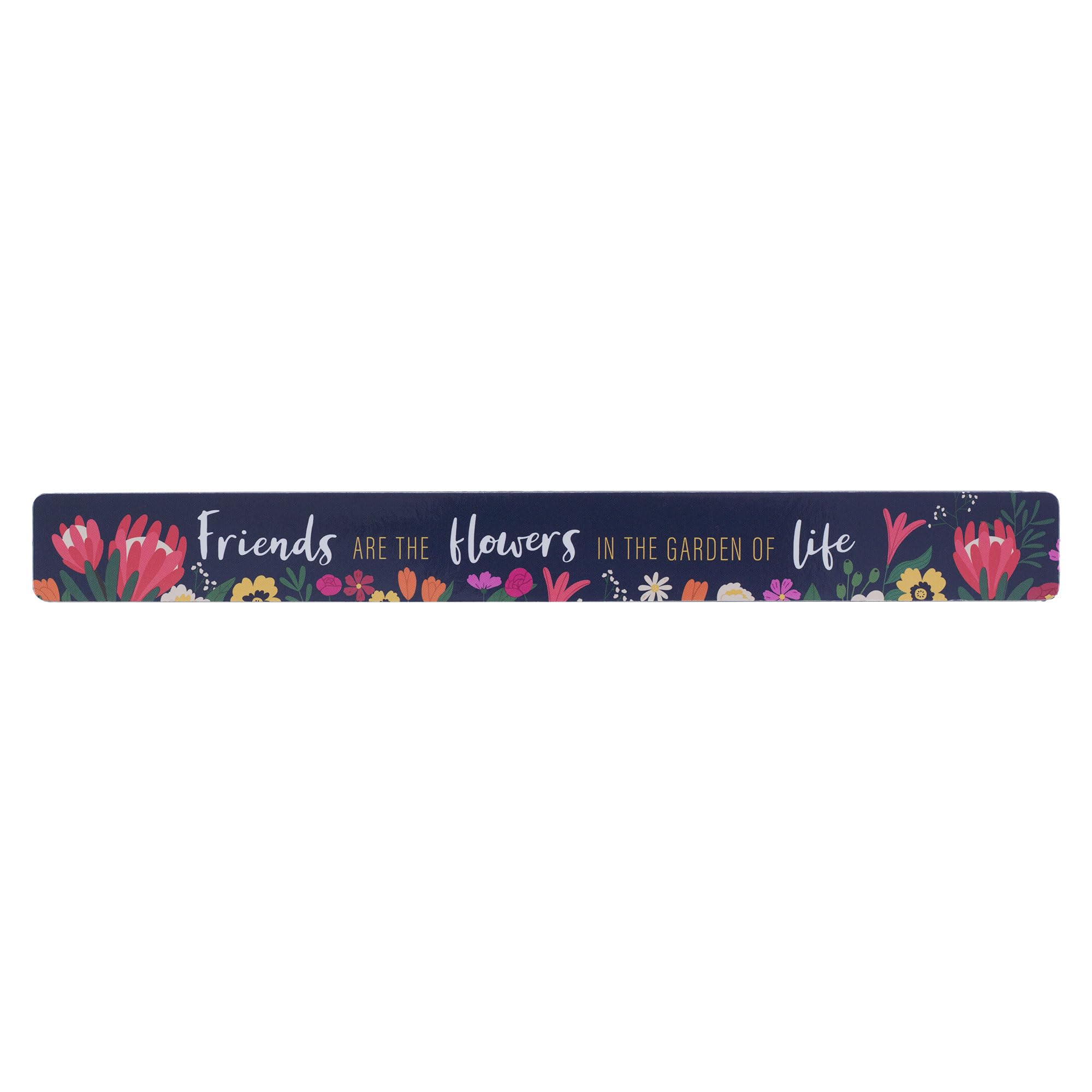 Christian Art Gifts Magnetic Strip Blue Floral Garden of Life (Pack of 6