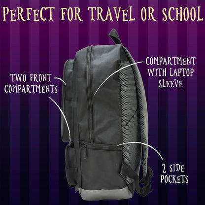 Blue Sky Studios Wednesday Addams Backpacks – Official Licensed Collectible Merchandise, Gothic School Bag, Unique Gifts for Fans, Teens, Adults, Halloween & Everyday Use
