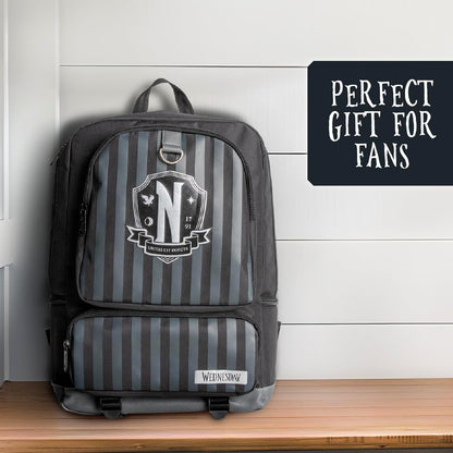 Blue Sky Studios Wednesday Addams Backpacks – Official Licensed Collectible Merchandise, Gothic School Bag, Unique Gifts for Fans, Teens, Adults, Halloween & Everyday Use