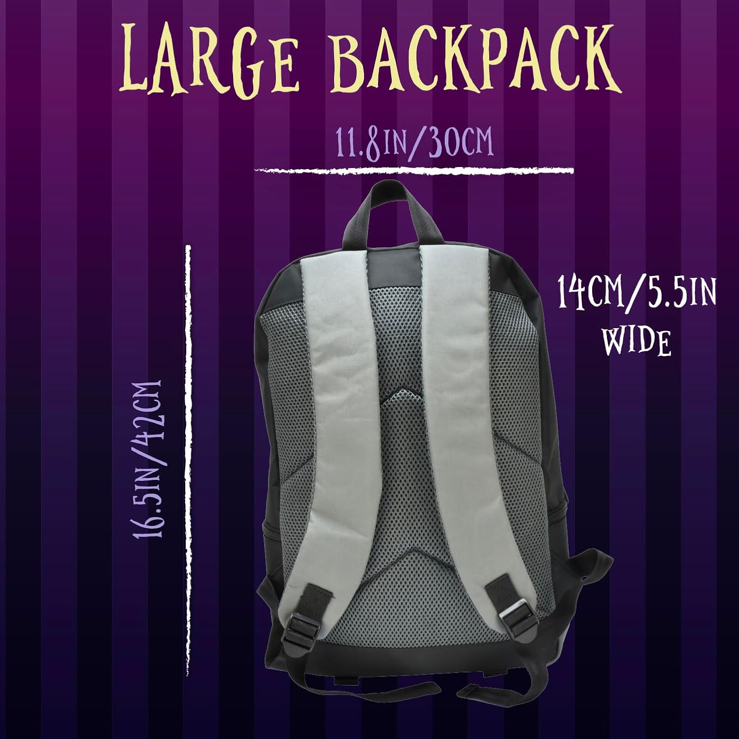 Blue Sky Studios Wednesday Addams Backpacks – Official Licensed Collectible Merchandise, Gothic School Bag, Unique Gifts for Fans, Teens, Adults, Halloween & Everyday Use