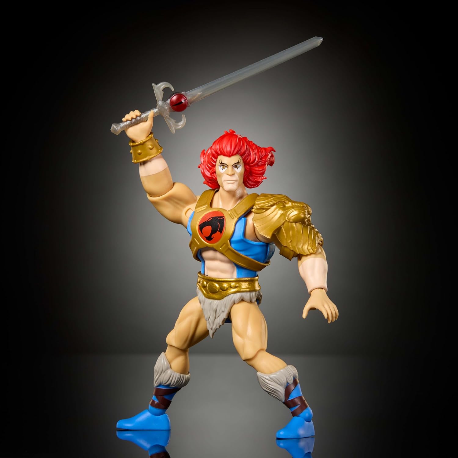 Masters of the Universe Origins & ThunderCats Action Figure Lion-O, 1980s Crossover Toy, 5.5 Inch Posable, Removable Armor, Accessory & Collector Card, JMJ18