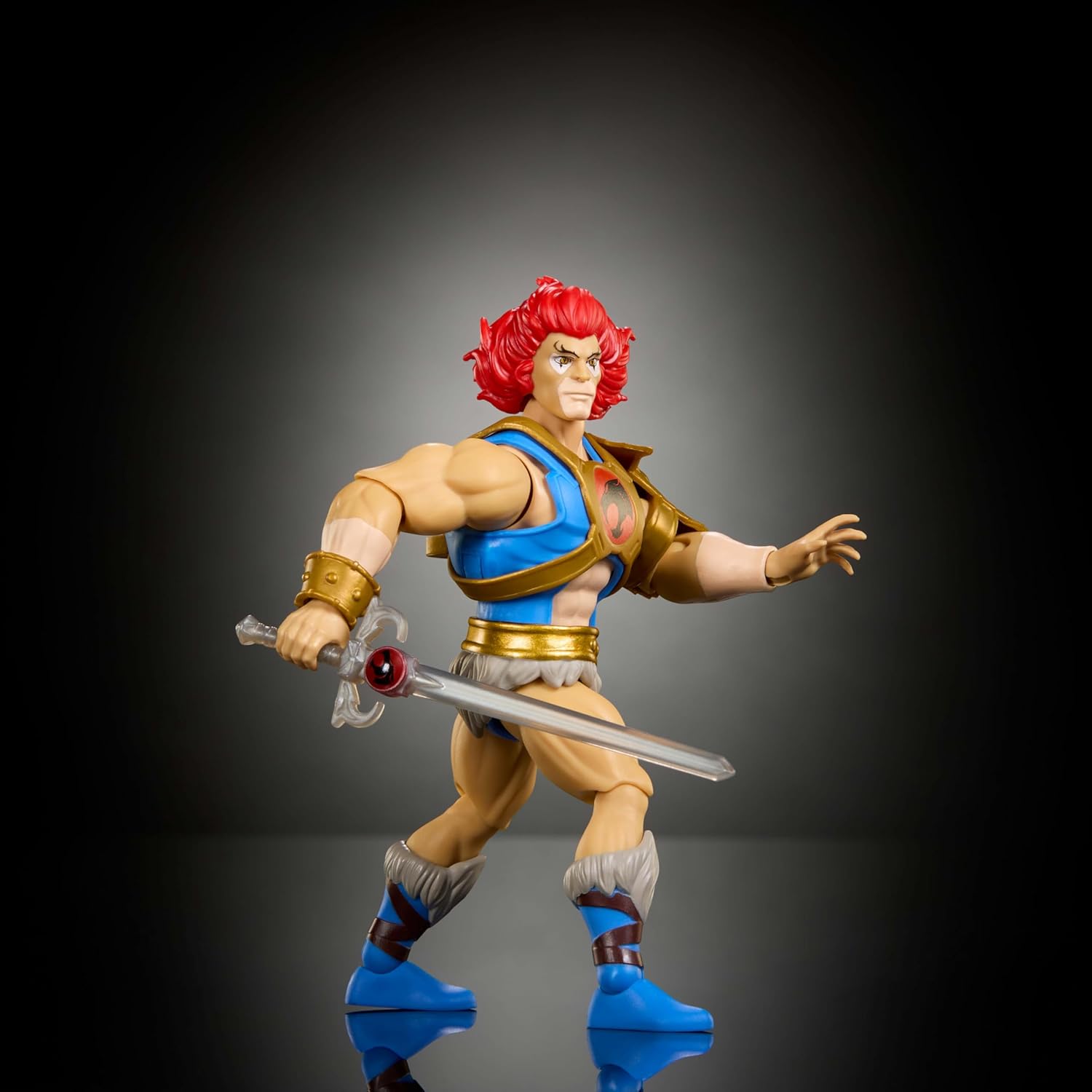 Masters of the Universe Origins & ThunderCats Action Figure Lion-O, 1980s Crossover Toy, 5.5 Inch Posable, Removable Armor, Accessory & Collector Card, JMJ18