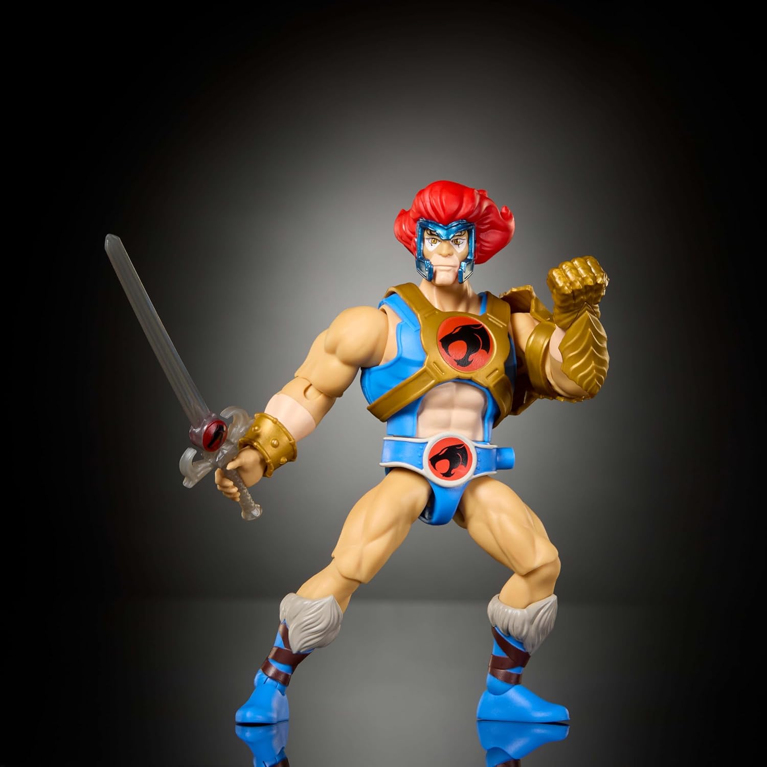 Masters of the Universe Origins & ThunderCats Action Figure Lion-O, 1980s Crossover Toy, 5.5 Inch Posable, Removable Armor, Accessory & Collector Card, JMJ18
