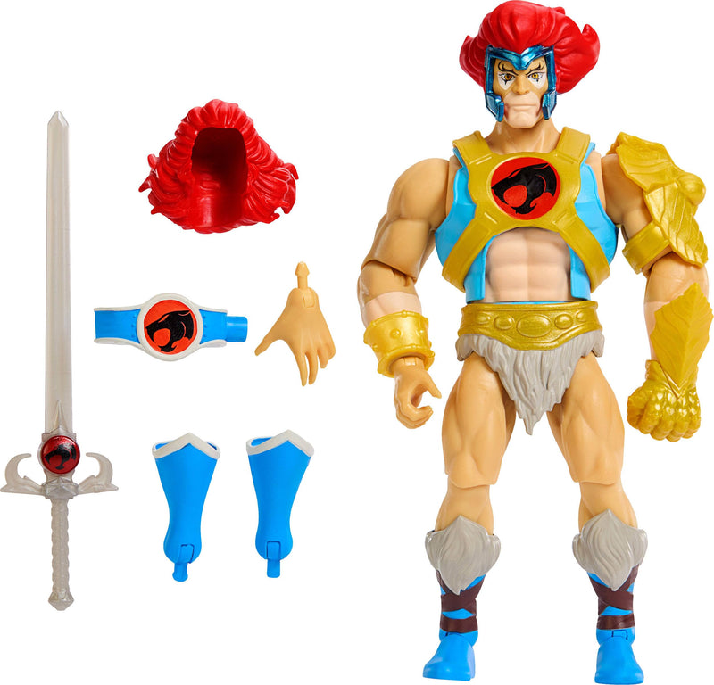 Masters of the Universe Origins & ThunderCats Action Figure Lion-O, 1980s Crossover Toy, 5.5 Inch Posable, Removable Armor, Accessory & Collector Card, JMJ18