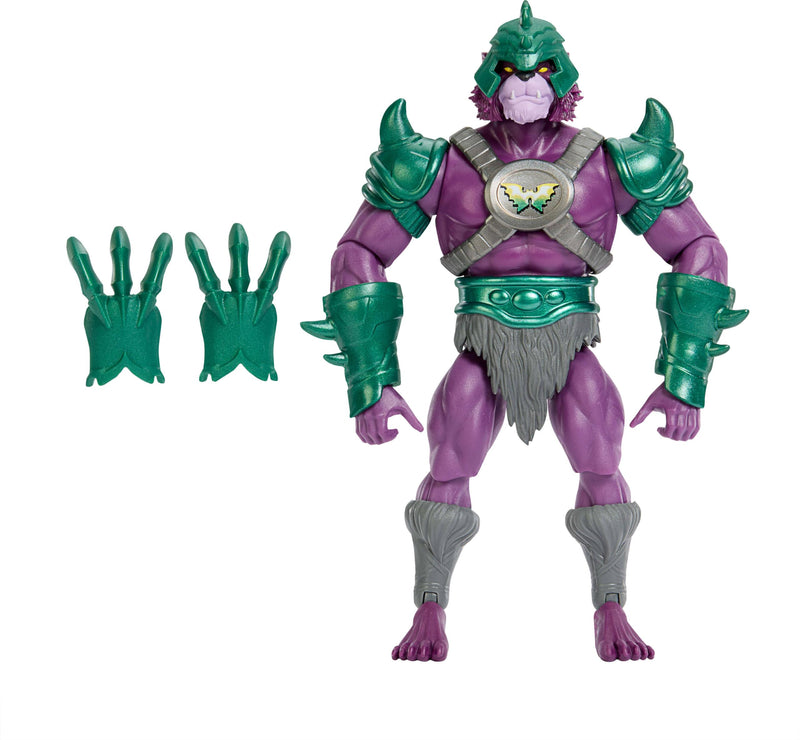 Masters of the Universe Origins & ThunderCats Action Figure, Panthor Man Toy, 1980s TV Crossover, 5.5 Inch Posable with Battle Claws, Collector Card, JMJ19