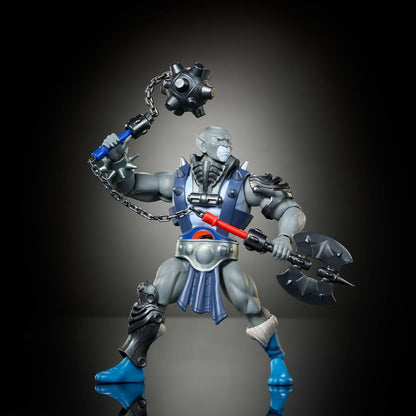 Masters of the Universe Origins & ThunderCats 5.5 Inch Posable Action Figure Panthro, 1980s Crossover Toy, Removable Armor, Mace, Axe & Collector Card, JMJ20