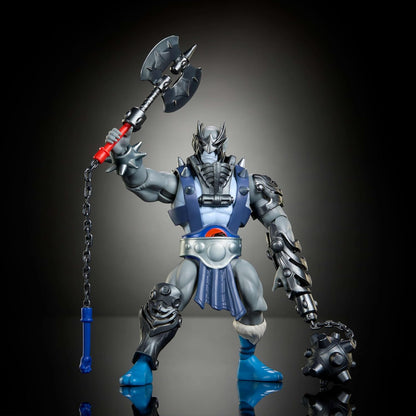 Masters of the Universe Origins & ThunderCats 5.5 Inch Posable Action Figure Panthro, 1980s Crossover Toy, Removable Armor, Mace, Axe & Collector Card, JMJ20