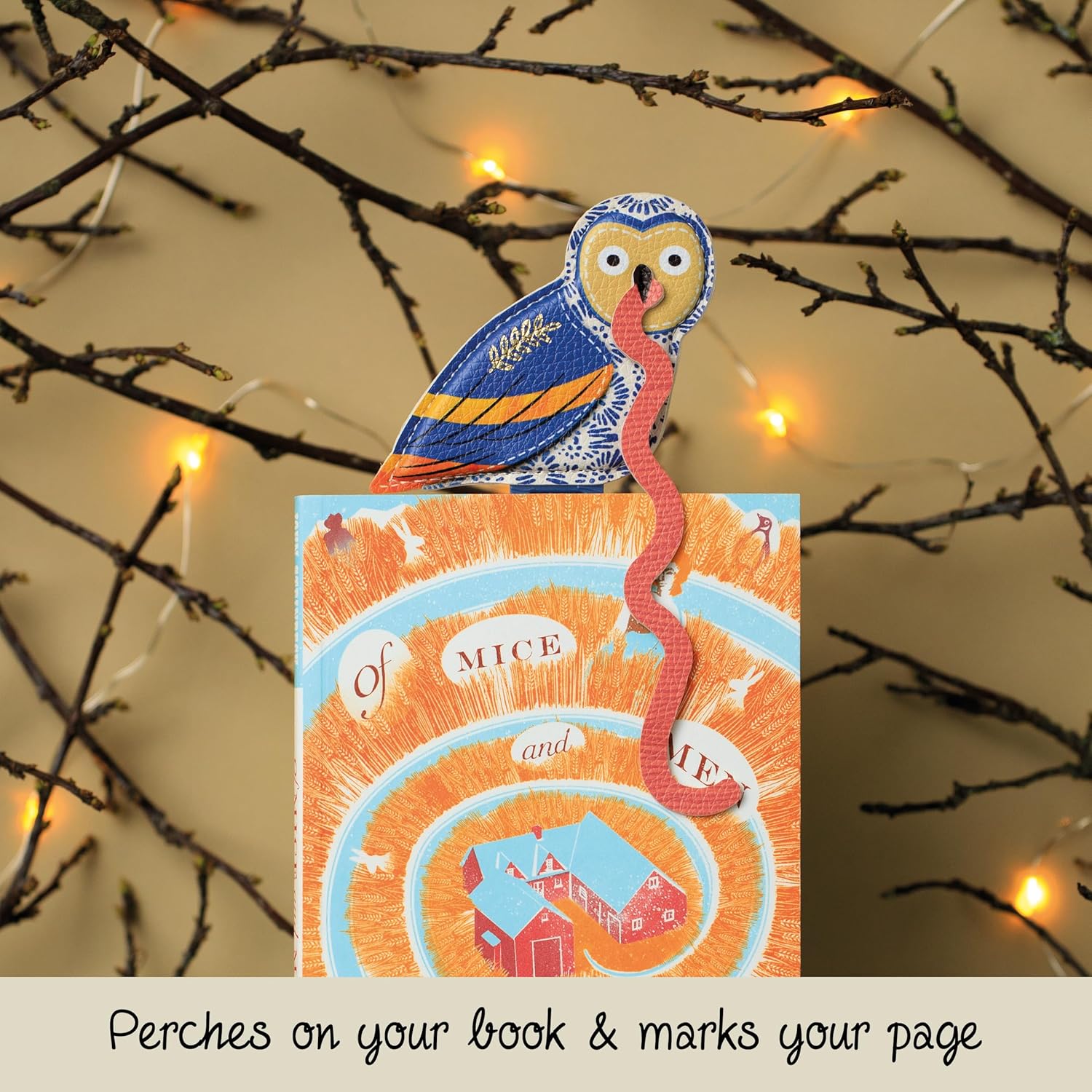 IF Early Bird Catches The Bookworm Bookmark, Faux Leather Bird Clip to Mark Your Page. for Book Lovers and Bird Lovers - Owl