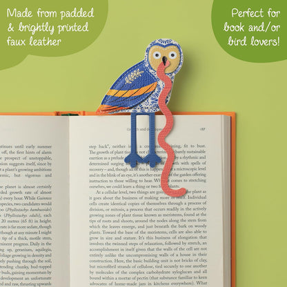 IF Early Bird Catches The Bookworm Bookmark, Faux Leather Bird Clip to Mark Your Page. for Book Lovers and Bird Lovers - Owl