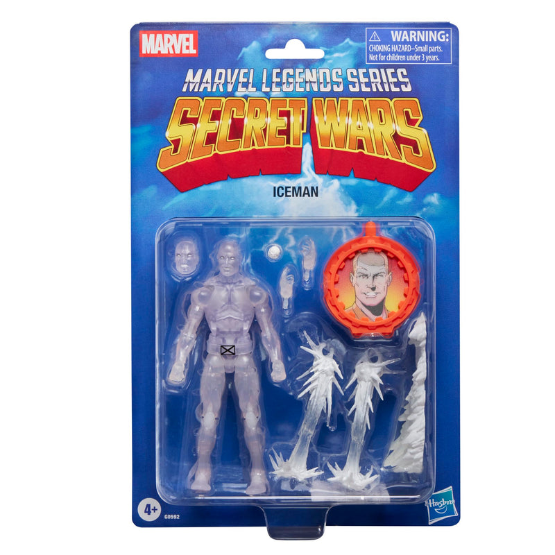 Marvel Legends Series Secret Wars Ice Man, X-Men Retro Marvel Comics Collectible 15-cm Action Figure