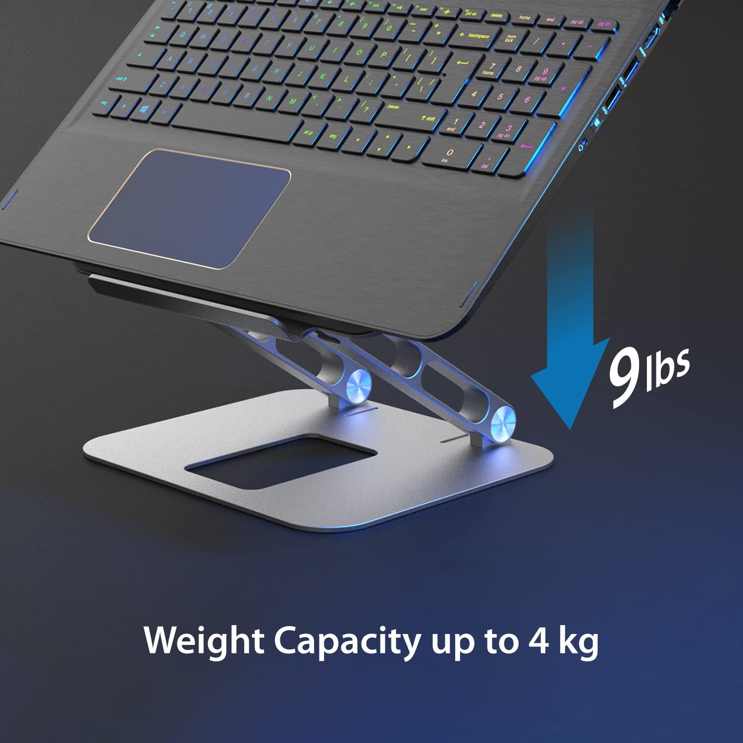 j5create Multi-Angle Aluminium Laptop Stand, Ergonomische Notebook Stand, Geschikt voor MacBook, Dell, HP, Lenovo, Voor de meeste laptops tot 16 inch (JTS127