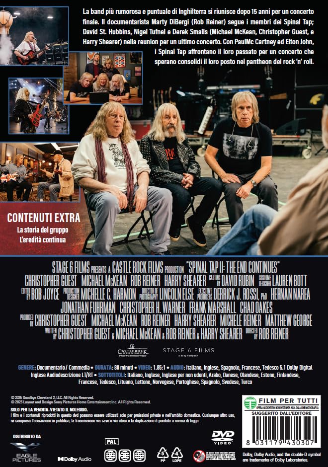 Dvd Spinal Tap II - La Fine E' Solo L'inizio