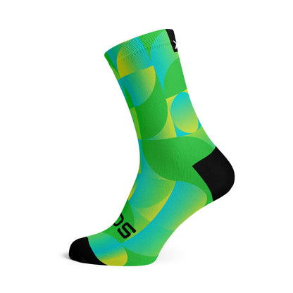 Sox Footwear Solid Green Crew Socks