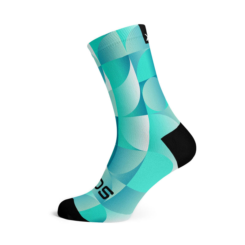 Sox Footwear Solid Turquoise Crew Socks