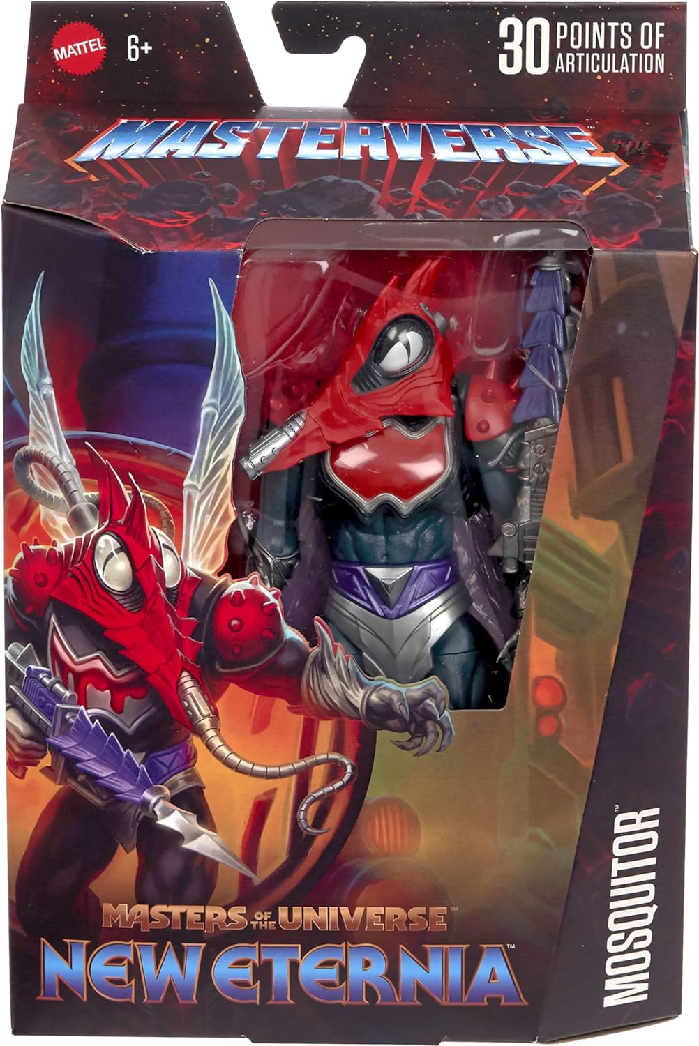 Masters of the Universe Masterverse Action Figure New Eternia Mosquitor, 7 Inch MOTU Toy, 30 Points Articulation, Removable Armor & Weapon Accessories
