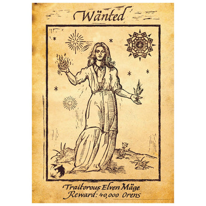 FaNaTtik The Witcher Yennefer Wanted Poster Art Print – Official Limited Edition A3 Collectible Wall Art, Individually Numbered with Certificate of Authenticity (995 Worldwide