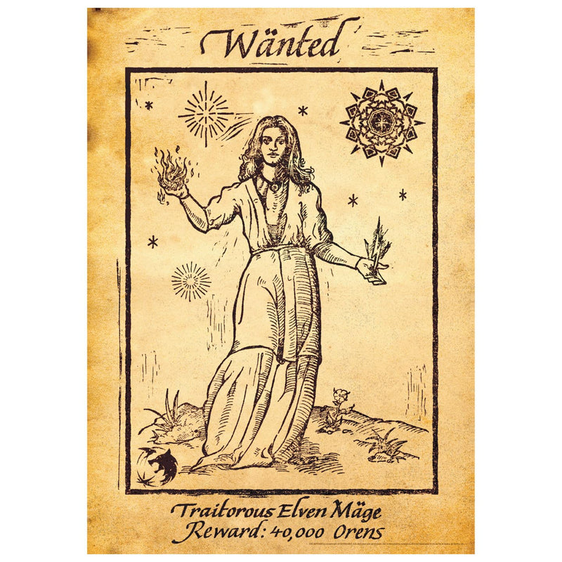 FaNaTtik The Witcher Yennefer Wanted Poster Art Print – Official Limited Edition A3 Collectible Wall Art, Individually Numbered with Certificate of Authenticity (995 Worldwide