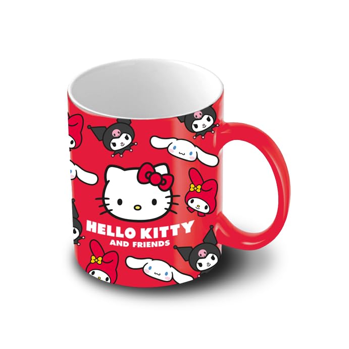 Hello Kitty Faces-Mug, Red