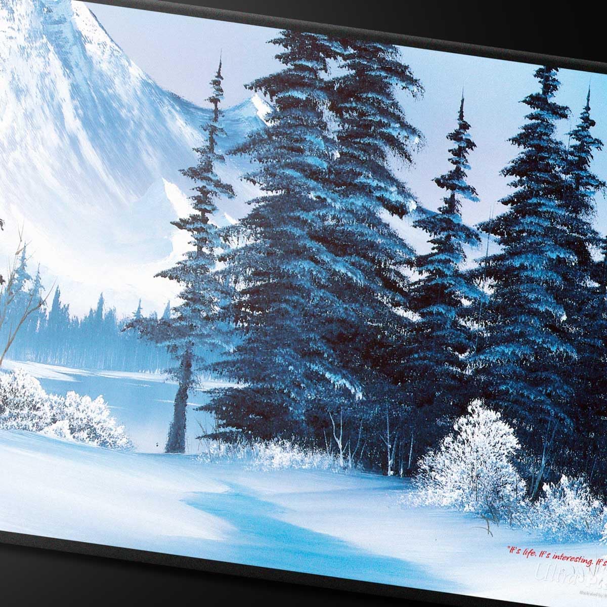 Ultra Pro Black Stitched Playmat: Bob Ross - Winter Paradise