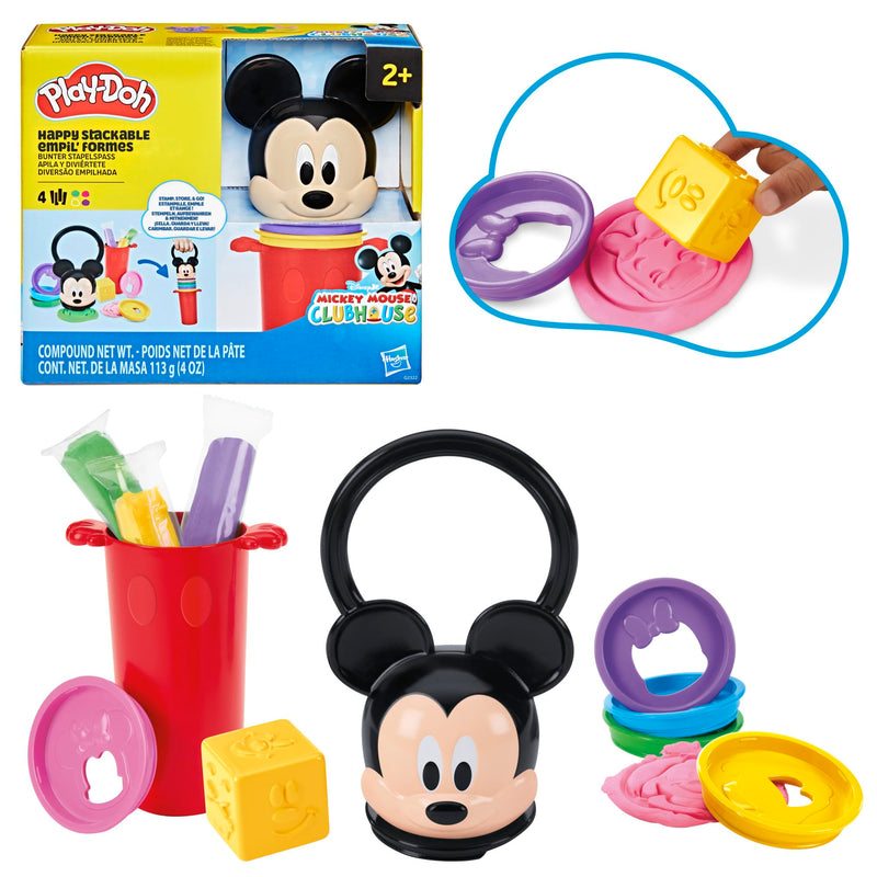 Play-Doh Disney Junior Happy Stackable Toy Set, Preschool Toys, Arts & Crafts Presents for Children Aged 2+