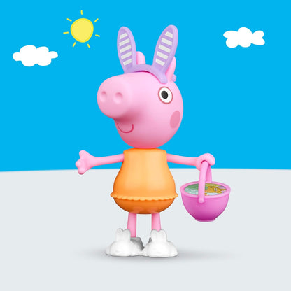 Peppa Pig Springtime Dress-Up Figure with 6 Easy-On Fashion Accessories, 15-cm Doll, Preschool Toys for Girls and Boys Aged 3 and Up