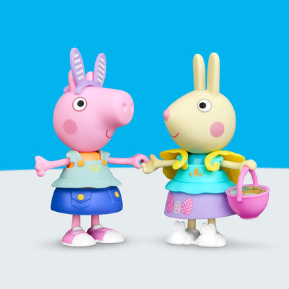 Peppa Pig Springtime Dress-Up Figure with 6 Easy-On Fashion Accessories, 15-cm Doll, Preschool Toys for Girls and Boys Aged 3 and Up