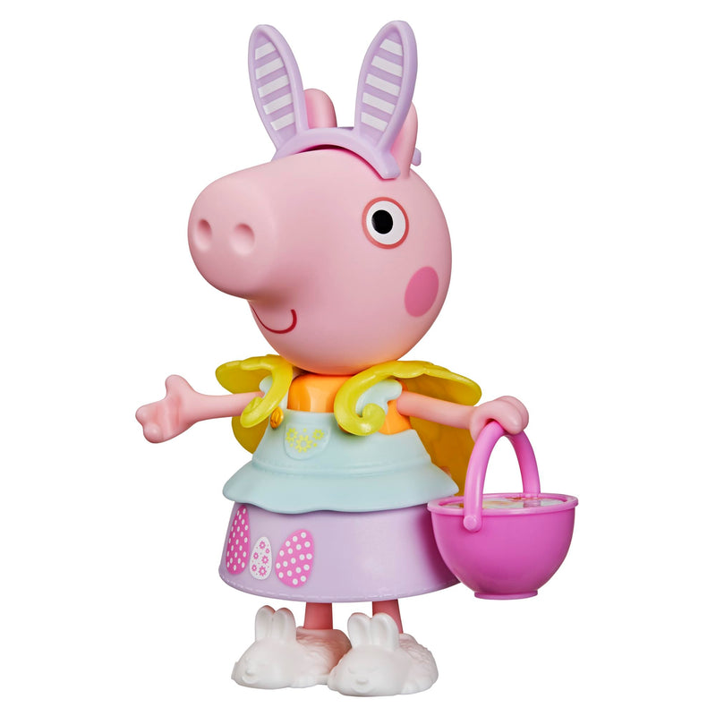 Peppa Pig Springtime Dress-Up Figure with 6 Easy-On Fashion Accessories, 15-cm Doll, Preschool Toys for Girls and Boys Aged 3 and Up