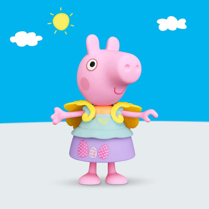 Peppa Pig Springtime Dress-Up Figure with 6 Easy-On Fashion Accessories, 15-cm Doll, Preschool Toys for Girls and Boys Aged 3 and Up