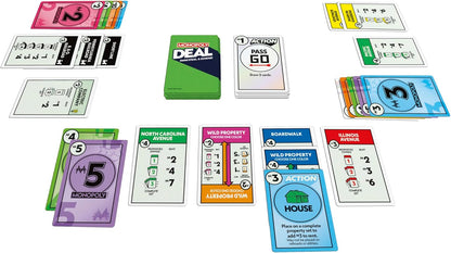 Monopoly Deal Card Game in Collectible Storage Tin | Ages 8+ | 2-5 Players | 15 Mins. | Fun Family Games for Children, Teens and Adults | Travel Games - English Version
