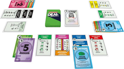 Monopoly Deal Card Game in Collectible Storage Tin | Ages 8+ | 2-5 Players | 15 Mins. | Fun Family Games for Children, Teens and Adults | Travel Games - English Version